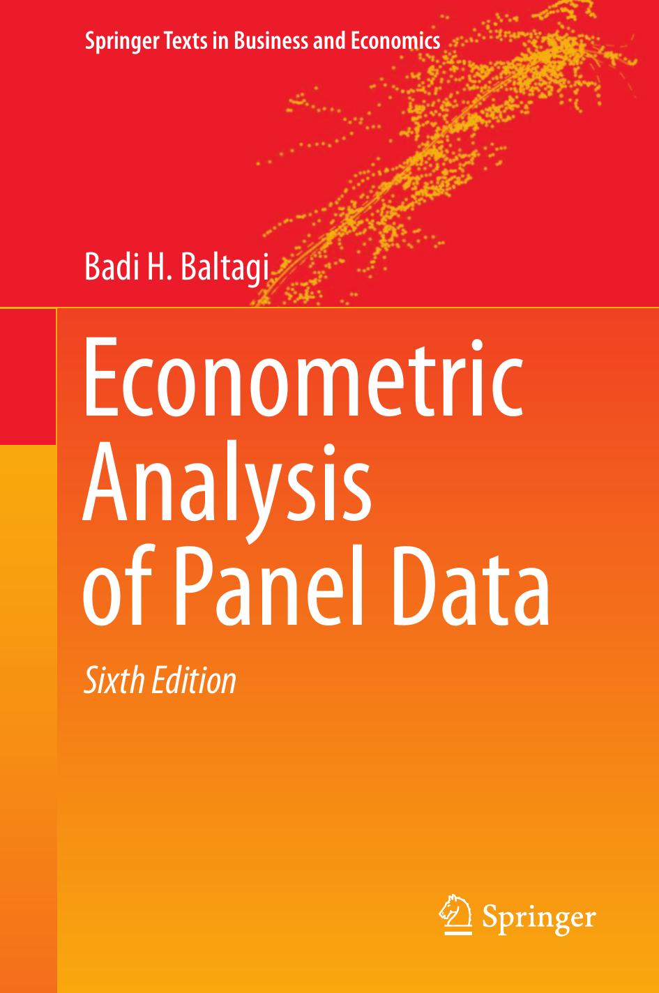 Econometric Analysis Of Panel Data (Springer Texts In Business And ...