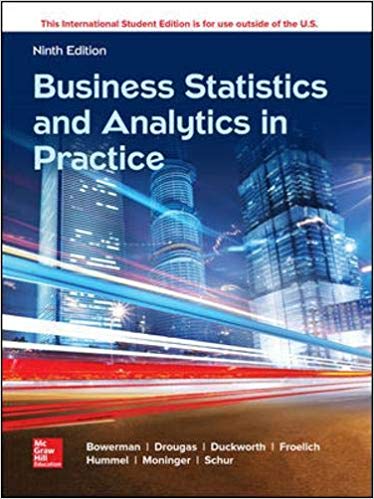 Test Bank for Business Statistics and Analytics in Practice 9th by Richard O'Connel