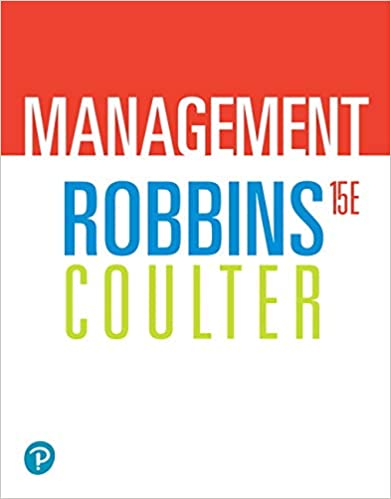 Test Bank for Management 15th Edition  by Stephen Robbins , Mary Coulter 