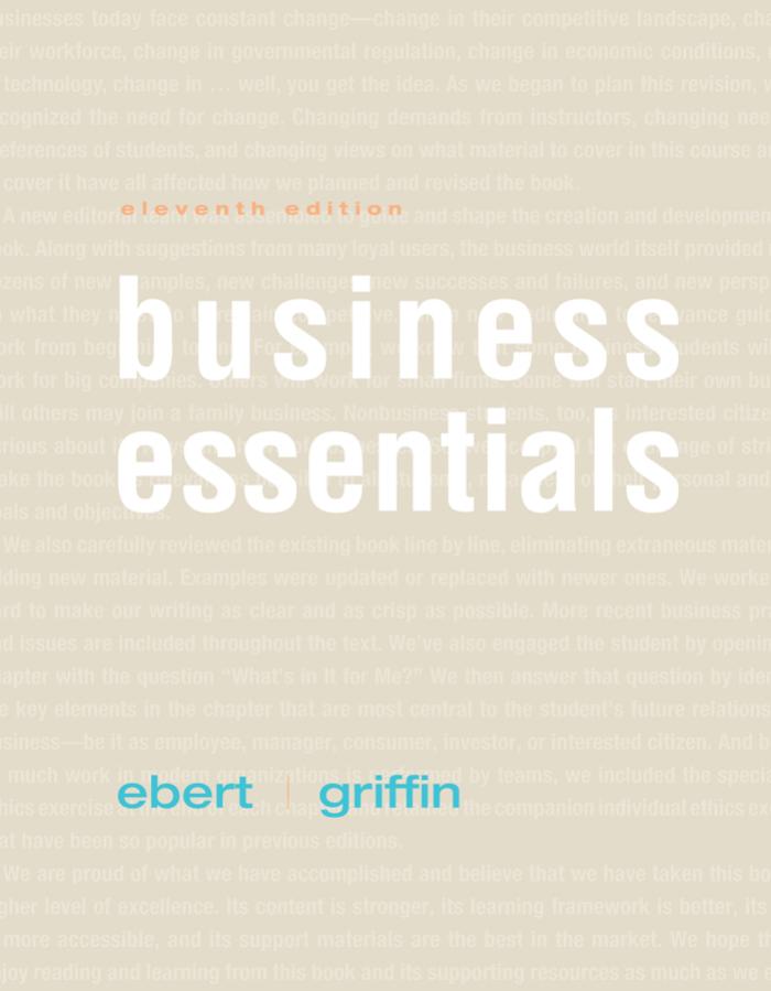Business Essentials 11th Edition