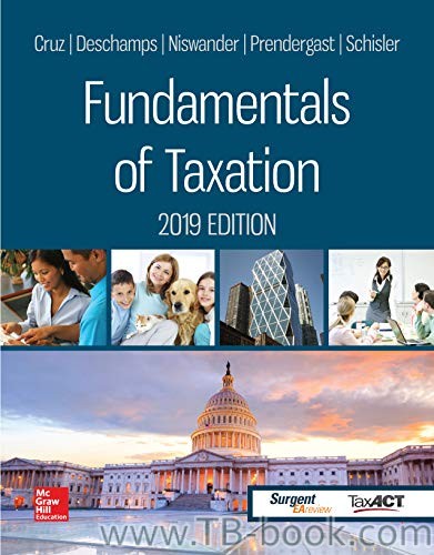 Fundamentals of Taxation 2019 Edition 12th Edition by  Ana Cruz