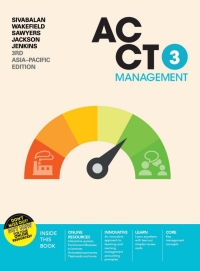 ACCT3 Management, 3rd Asia-Pacific Edition  by Prabhu Sivabalan