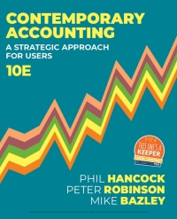 Test Bank for Contemporary Accounting A Strategic Approach for Users 10th Australia Edition by Phil Hancock; Peter Robinson; Mike Bazley