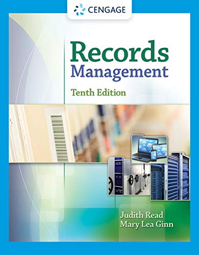 Records Management (10th Edition) by Judith Read 