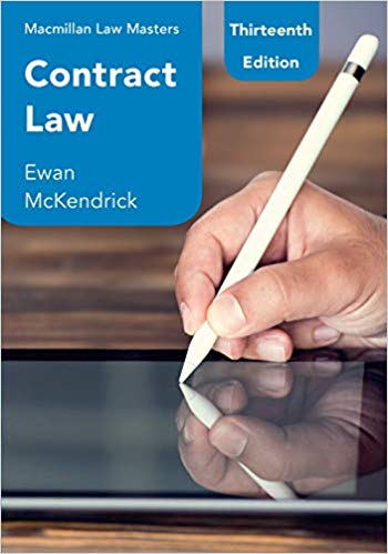 Contract Law, 13th Edition  by Ewan McKendrick 