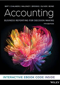 Test Bank for Accounting: Business Reporting for Decision Making 7th Edition by Jacqueline Birt , Keryn Chalmers , Suzanne Maloney , Albie Brooks , Judy Oliver , David Bond 