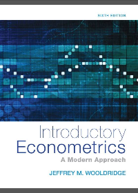 Solution manual for Introductory Econometrics A Modern Approach 6th Edition
