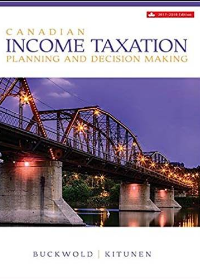 Test Bank for Canadian Income Taxation 2017-2018  by William Buckwold ,‎ Joan Kitunen 