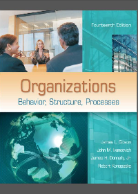  Organizations: Behavior, Structure, Processes 14th Edition by James Gibson