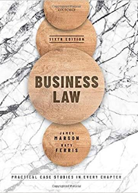 Business Law 6th Edition by James Marson , Katy Ferris 