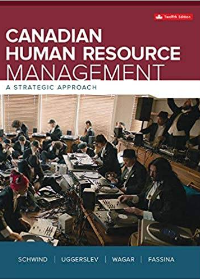 Test Bank for Canadian Human Resource Management, 12th Canadian Edition by Hermann Schwind , Krista Uggerslev , Terry Wagar , Neil Fassina