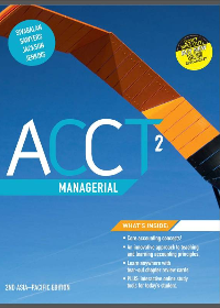 Test Bank for ACCT2 Managerial 2nd Asia Pacific Edition
