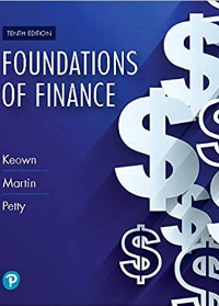 Test Bank for Foundations of Finance, 10th Edition by Arthur J. Keown , John D. Martin , J. William Petty