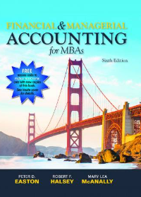 Financial and Managerial Accounting for MBAs, 6th Edition by Peter D. Easton , Robert F. Halsey