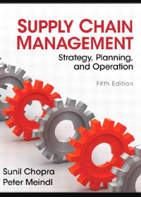  Test Bank for Supply Chain Management 5th Edition by Sunil Chopra