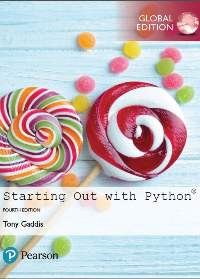 Starting Out with Python 4th Global Edition by Tony Gaddis