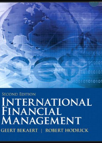 Test Bank for International Financial Management 2nd Edition by Geert J Bekaert