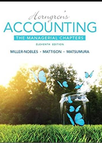 Test Bank for Horngren's Accounting: The Managerial Chapters 11th Edition