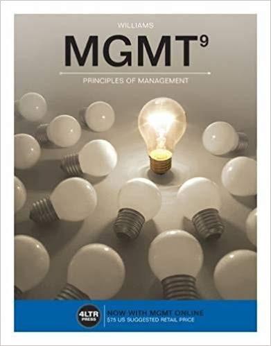  MGMT 9th Edition by Chuck Williams