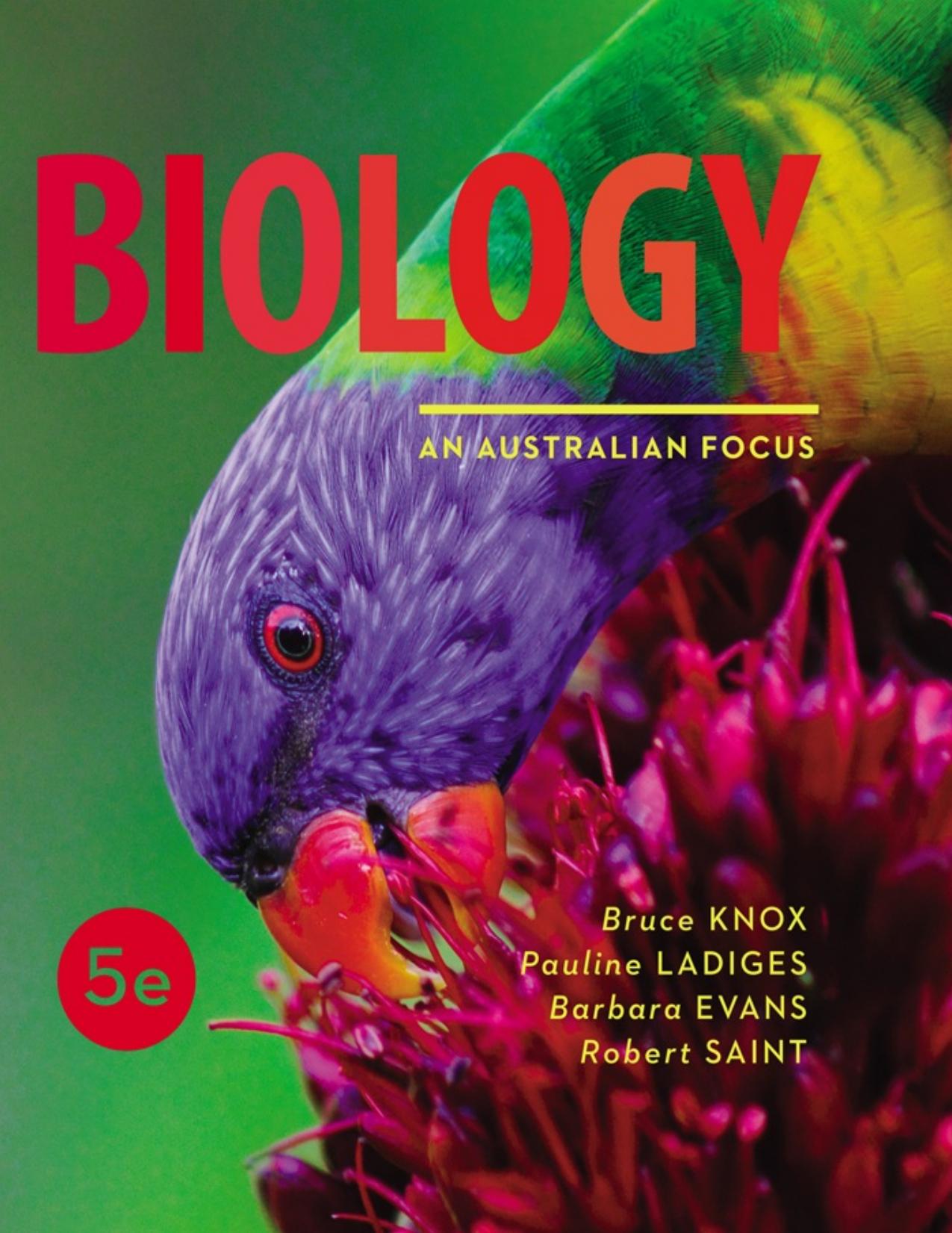 Biology An Australian Focus 5th Edition By Pauline Ladigesbarbara Evans Robert Saint 6648