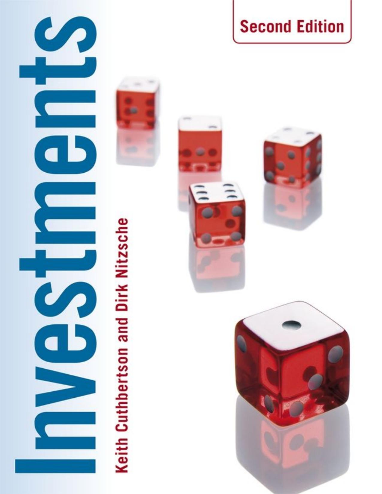Investments 2nd Edition by Keith Cuthbertson ，Dirk Nitzsche