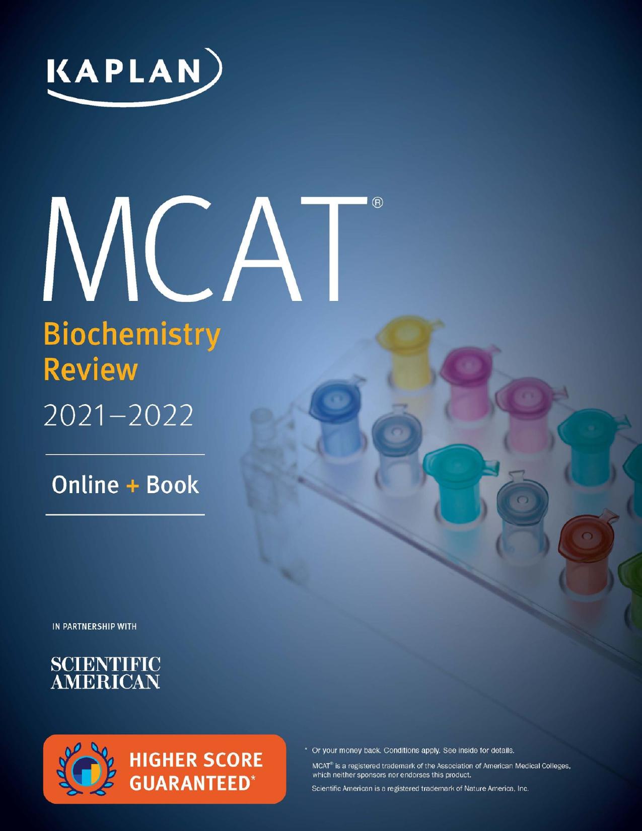 MCAT Biochemistry Review 2021-2022 by Kaplan Test Prep