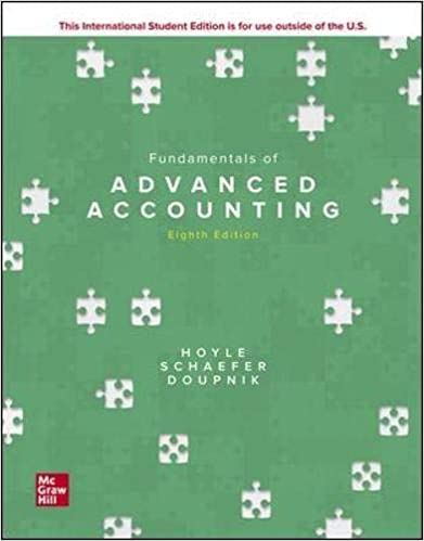 Test Bank for Fundamentals of Advanced Accounting 8th Edition by Joe Ben Hoyle,Thomas Schaefer,Timothy Doupnik 