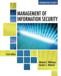 Management of Information Security 6th by Whitman; Michael E.; Mattord; Herbert J.