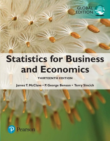 Test Bank for Statistics for Business & Economics, Global Edition, 13th edition by James T. McClave