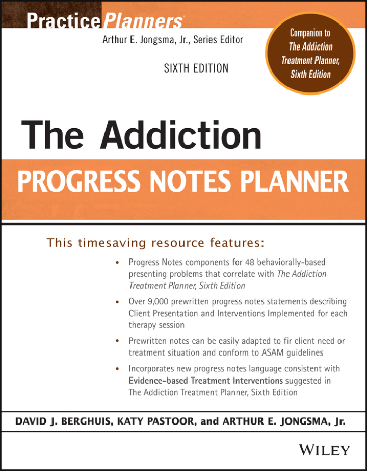The Addiction Progress Notes Planner, 6th edition 