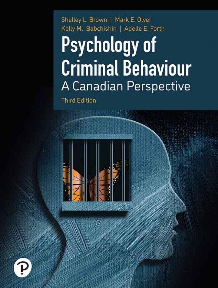 Psychology of Criminal Behaviour A Canadian Perspective 3rd by Shelley Brown